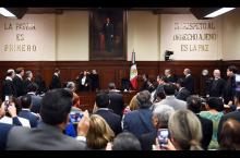 Ceremonia de bienvenida de los Plenos de la SCJN, CJF, y TEPJF, a la Ministra Yasmín Esquivel Mossa